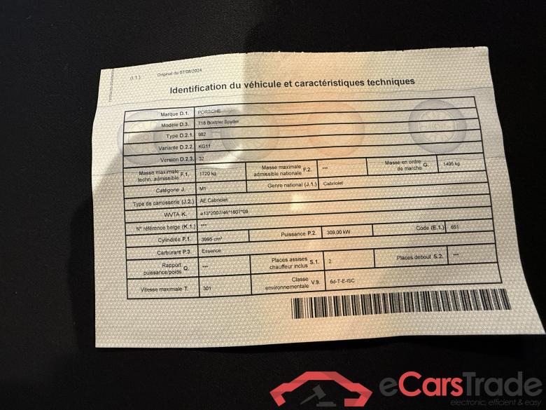 PORSCHE 718 Boxster Spyder Spyder #6