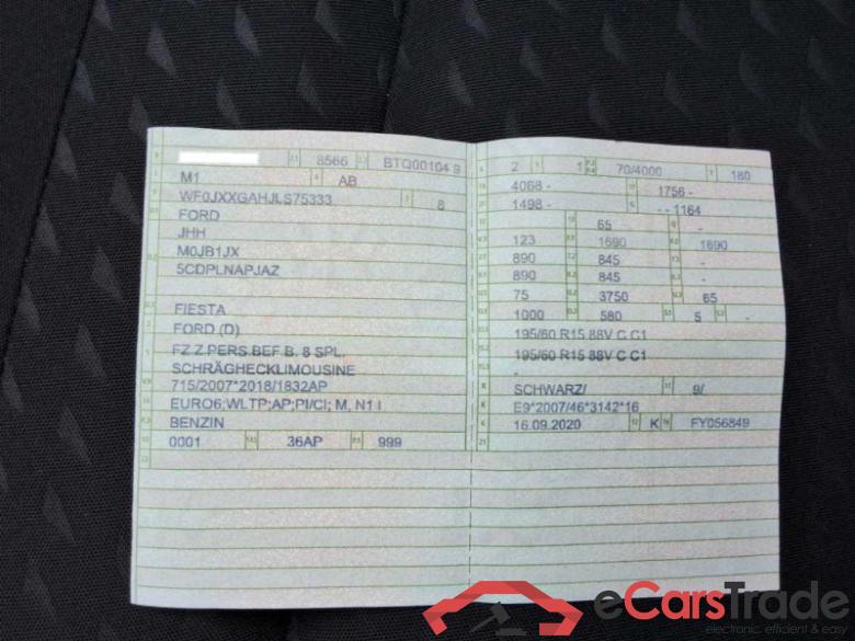 Ford Fiesta (CE1)(2017->) DE - LimS5 1.0 EcoBoost EU6d-T, Titanium X S/S (EURO 6d-TEMP), 2019 - 2020 #6