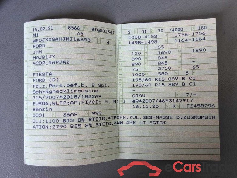 Ford Fiesta (CE1)(2017->) DE - LimS5 1.0 EcoBoost EU6d, Titanium X S/S (EURO 6d), 2020 - 2021 #2