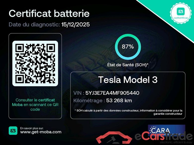 TESLA Model 3 / 2018 / 4P / Berline Autonomie Standard Plus RWD #2