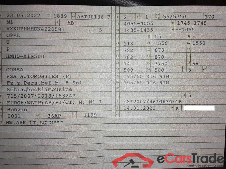 Opel Corsa F (2019->) DE - LimS5 1.2 EU6d, Edition (EURO 6d), 2019 - 2023 #3