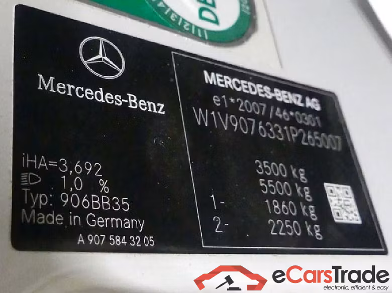 Sprinter III Kasten RWD/AWD 311/314/316 CDI RWD L2 (907.633) 2.1 120KW AT7 E6 #5