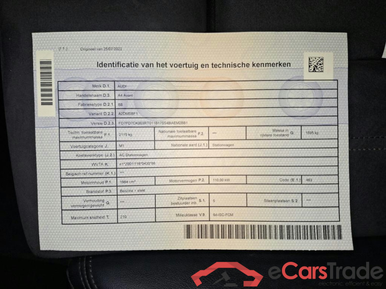 AUDI A4 AVANT 2.0 35 TFSI 110KW S TRONIC ADV BUSINESS