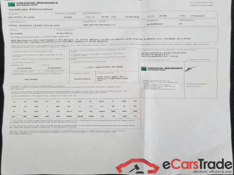 FIAT TIPO / 2020 / 5P / BERLINA 1.3 MJT 95CV SeS LIFE